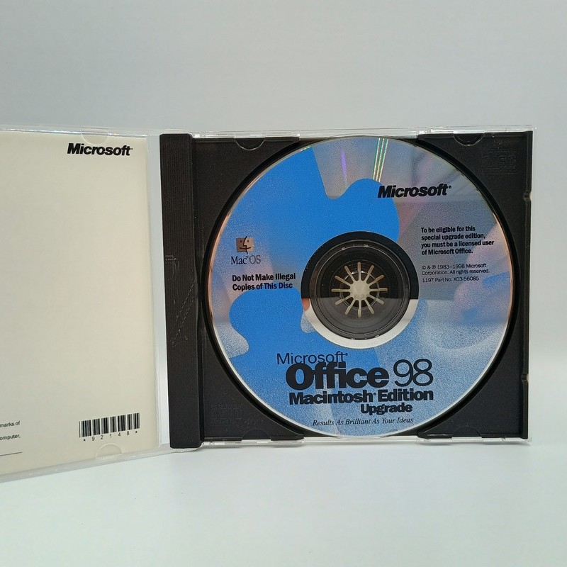 Microsoft Office 98 Macintosh Edition CD-ROM with CD Key Vintage Mac Software gallery
