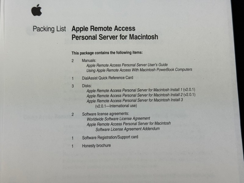 1993 Vintage Macintosh ~ Apple Remote Access Personal Server ~ NEVER USED gallery