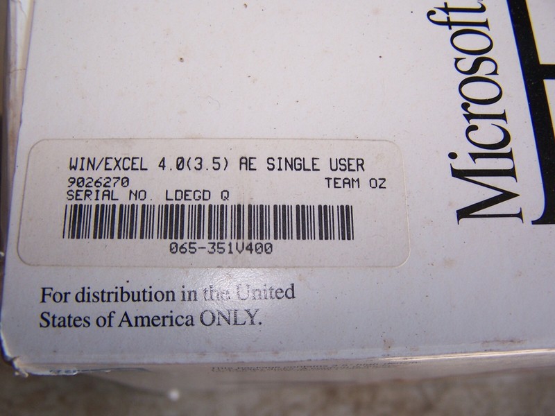 Vintage Microsoft Excel 4.0 on 3.5 HD Disk (New Open Box Sealed Disks) for PC gallery