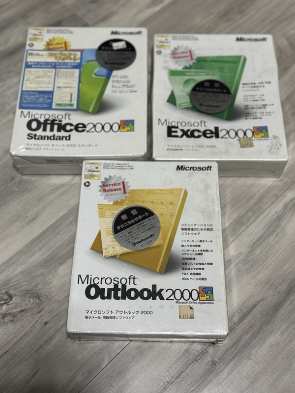RARE LOT 3 – MICROSOFT EXCEL OFFICE OUTLOOK 2000 JAPANESE