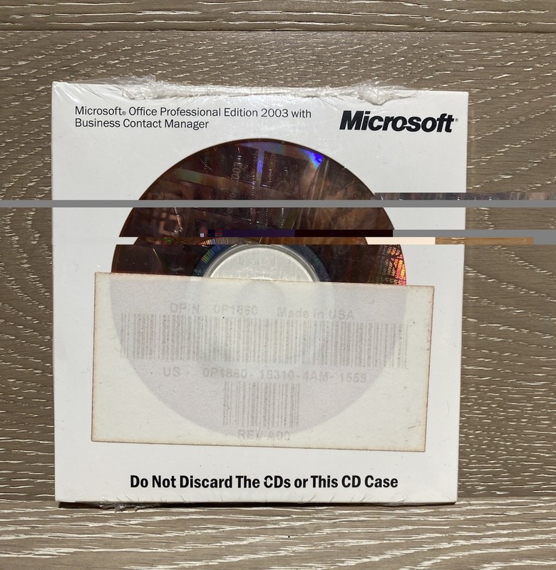 Microsoft Office 2003 Professional Edition w/ Business Contact Manager W/Key NEW