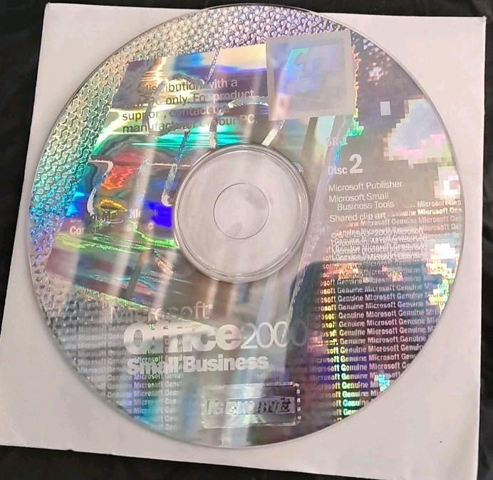 Microsoft Office 2000 Small Business Edition Disc 2 Only No Key Free Shipping!!