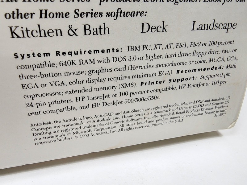 Vintage 1993 Autodesk 3D Plan Home Series with Diskettes & Manuals DOS 2 Release gallery