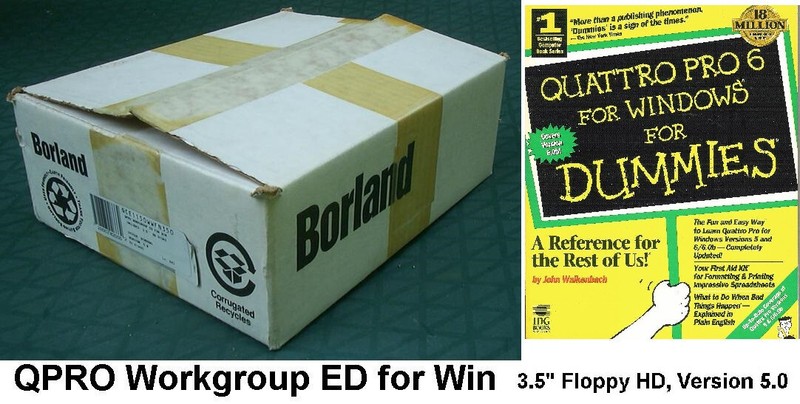 Vintage BORLAND Quattro-Pro, QPRO Workgroup ED for Win, 3.5″ Floppy HD, Ver 5.0