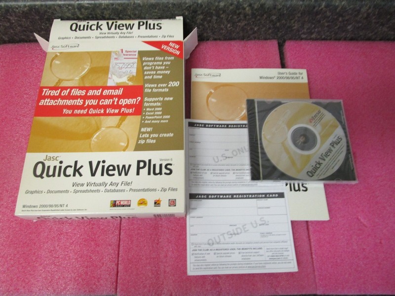 Jasc Quick View Plus Version 6 in Retail Box, CD is Factory Sealed in Case gallery