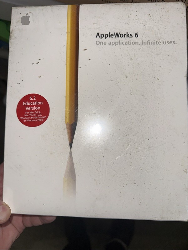 *NEW* Apple AppleWorks 6 Education Version 6.2.9 – M9053LL/A (2003)
