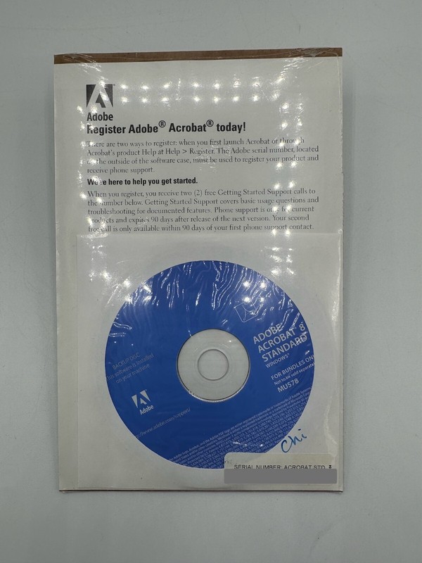 (Lot of 185) Adobe Acrobat 8 Standard for Windows w/ Serial Key