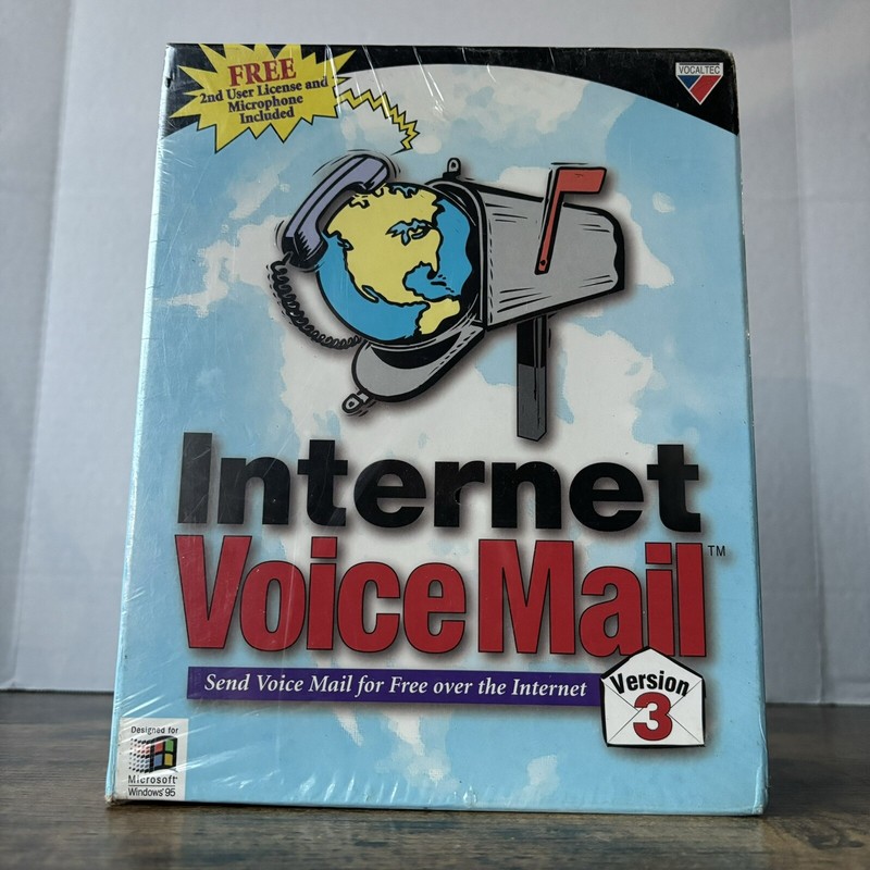 Vintage Microsoft Internet Voicemail Version Designed For Windows 95 New Sealed!