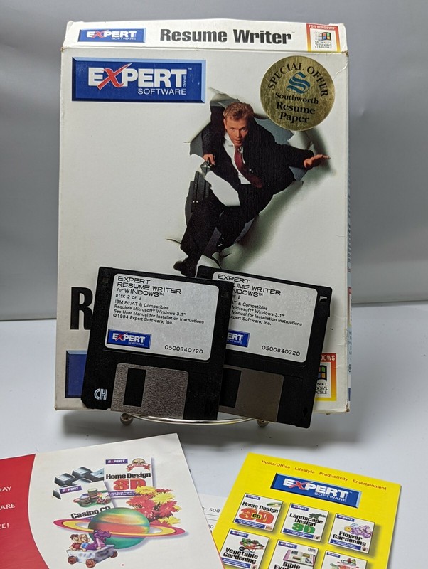 Expert Software Resume Writer PC Software Windows 95