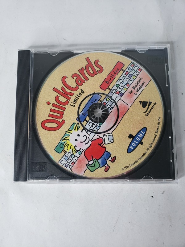 Quickcards Limiited Birthday Volume 1 for Mac and Windows Connectix