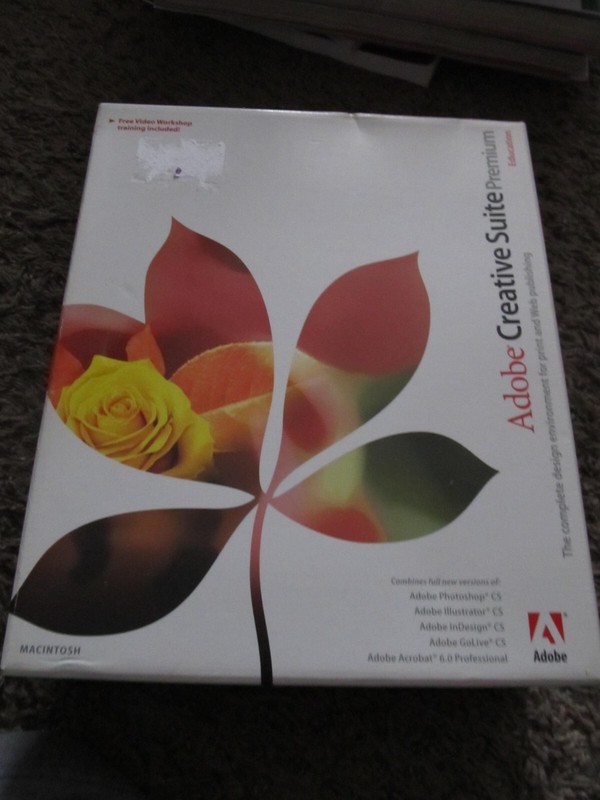 Adobe Creative Suite Premium Education Macintosh Mac OS X Excellent 2004 6 disc