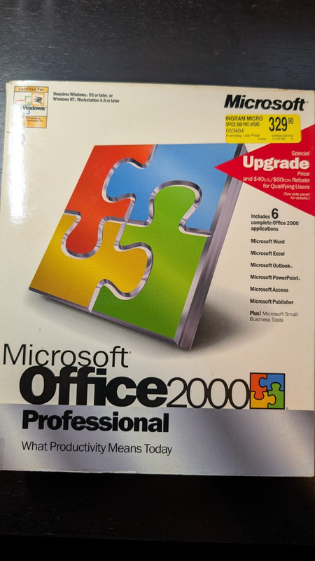 Microsoft Office 2000 Professional – Upgrade