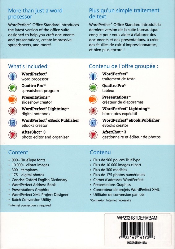 Corel WordPerfect Office Standard - WPAGSTDEFMBAMC (Latest Version) gallery