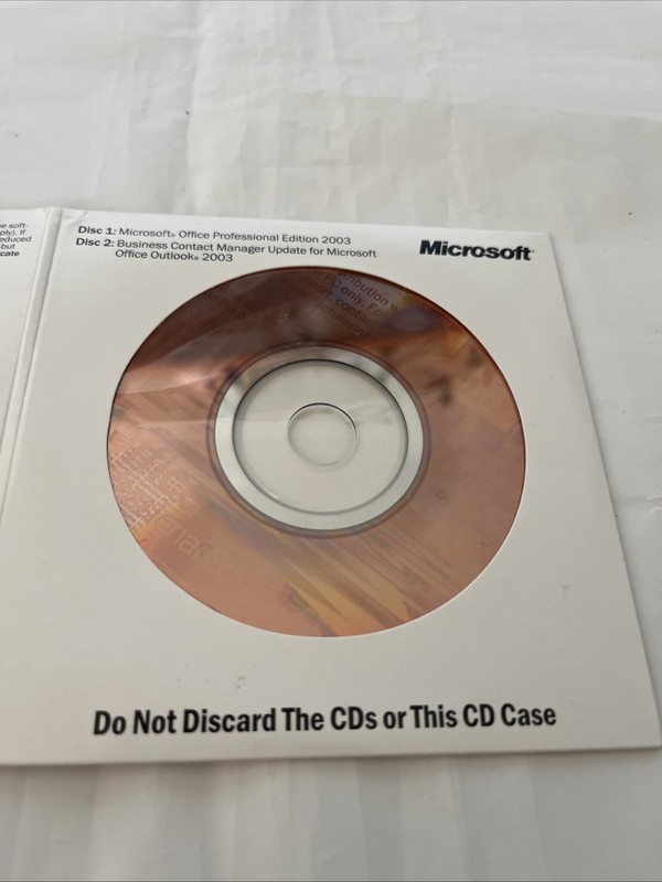 Microsoft Office Professional Edition 2003 w Business Contact Manager 2 Disc Set