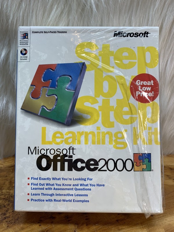 Microsoft Office 2000 Learning Kit Step by Step Book CD ROM Vintage Software 👀