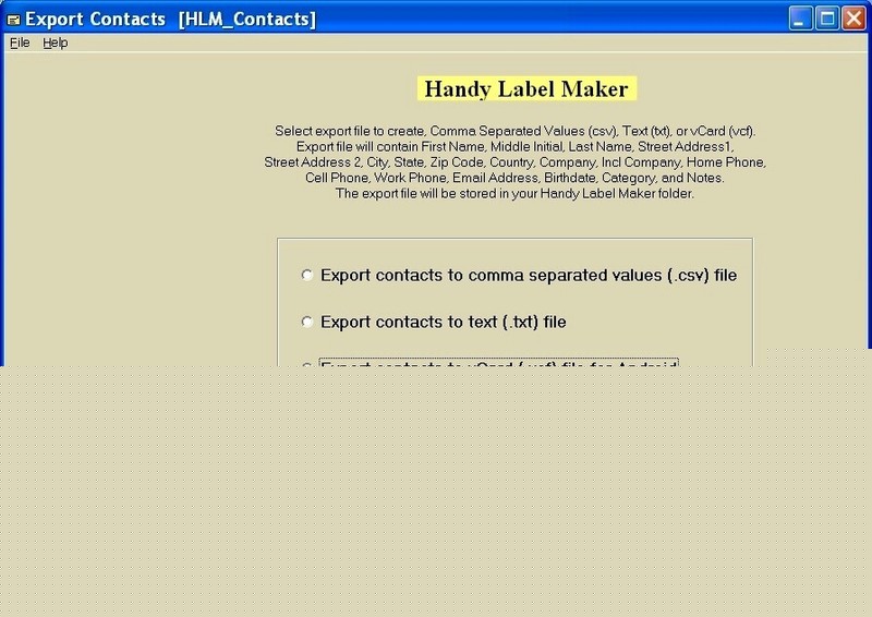 Software prints mailing labels! Mail greeting cards. Contacts file Address book gallery