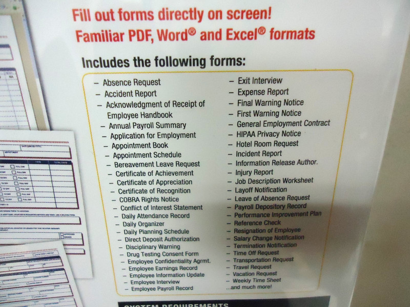 2 NEW! Adams Human Resource Forms & Create a Employee Handbook on CD ROM! F/S! gallery