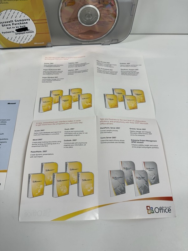 Microsoft Office Project Standard 2007 Software Disc Great Shape gallery