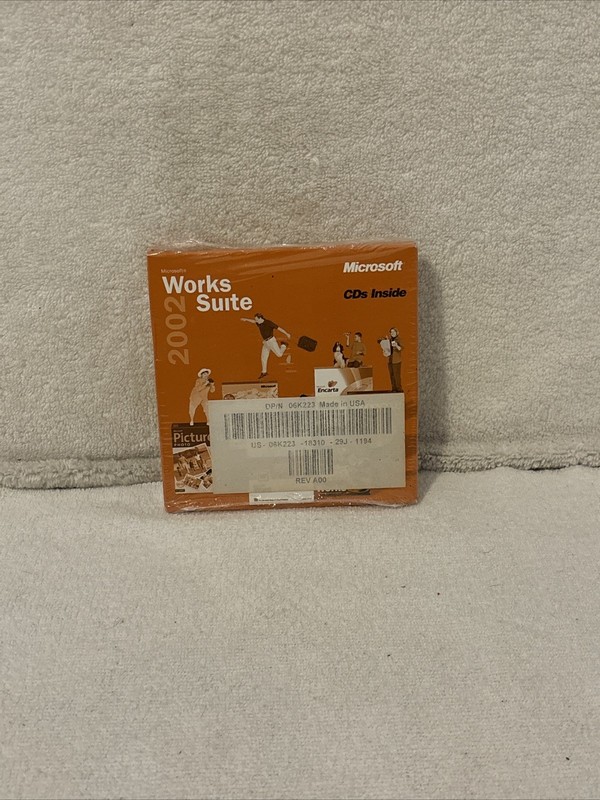 Microsoft Works Suite 2002 Word Product Key New Sealed Money Picture It Encarta