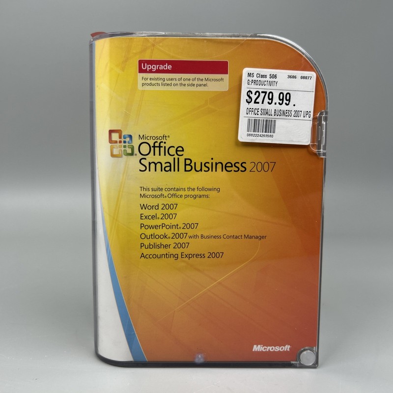 Microsoft Office 2007 Small Business Edition Upgrade – MS SBE – New Open Box