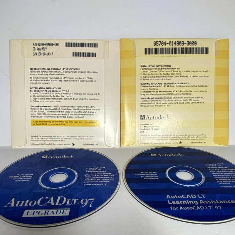 Autodesk AutoCAD LT 97 CAD & CAM Software CD Set w/ Learning Assistance, Windows gallery