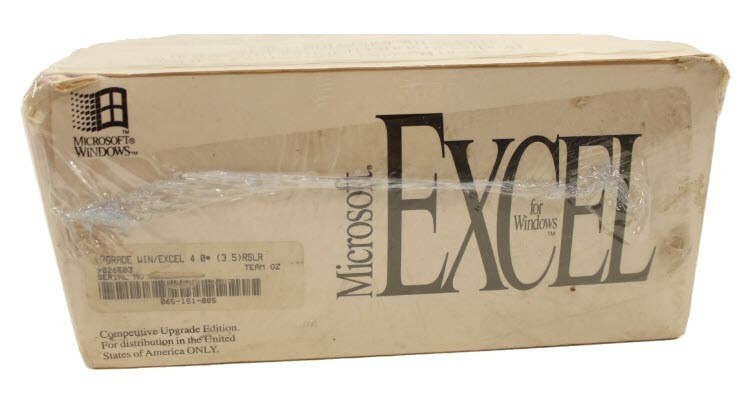 Microsoft Excel 3.0 or Earlier for Windows- Upgrade SW Pkg #28946 - 1992 Vintage gallery