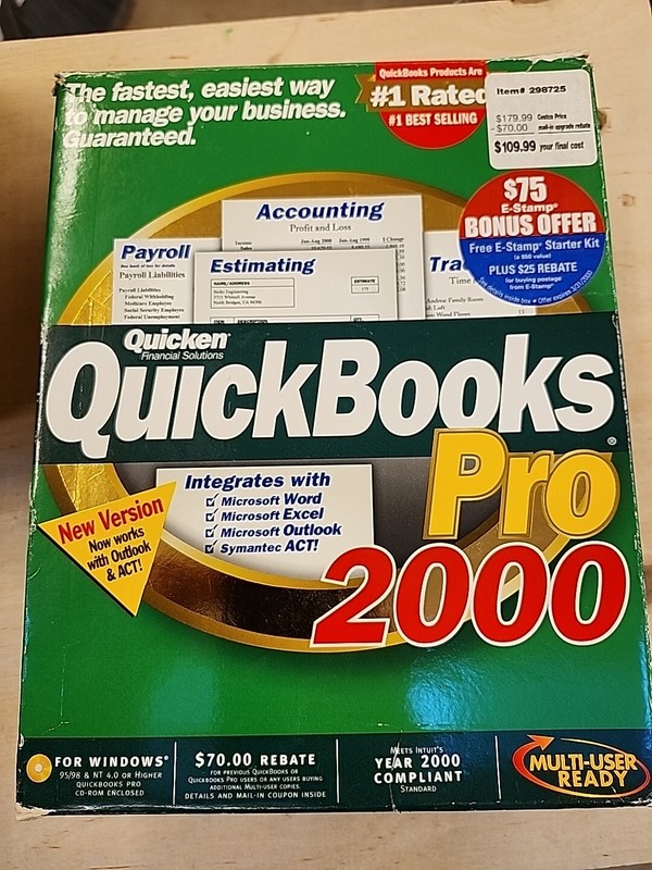 Quick books Pro 2000 Quicken
