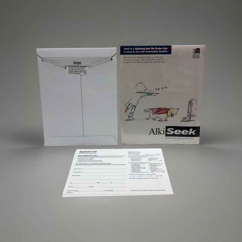 NOS RARE Alki Seek 1992 Software Supplement for Microsoft Word 1994 IT HISTORY gallery