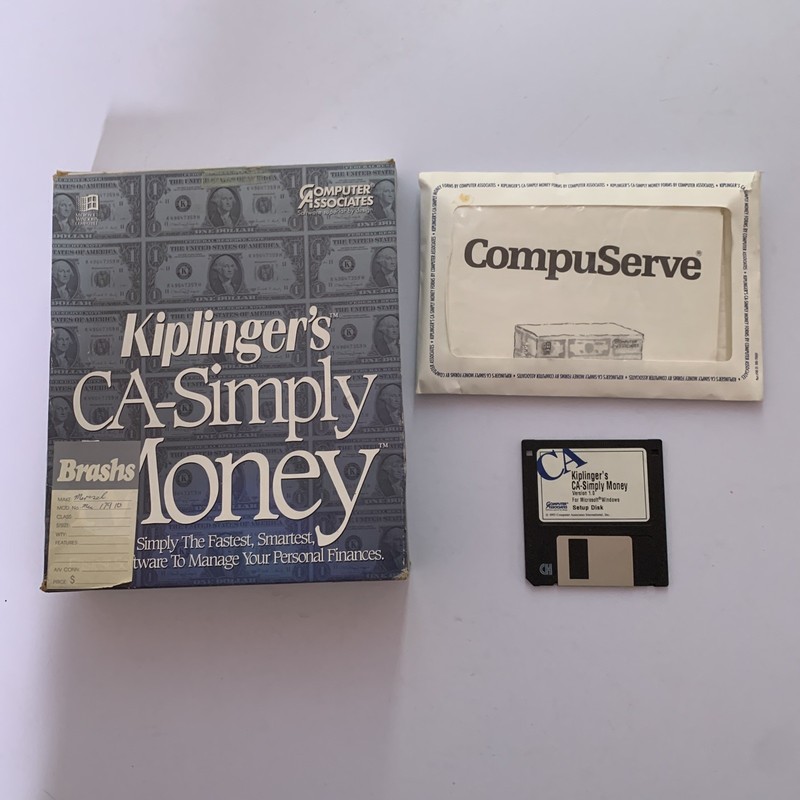 Kiplingers CA-Simply Money Vintage Software For Windows 3.5″ Floppy With Box