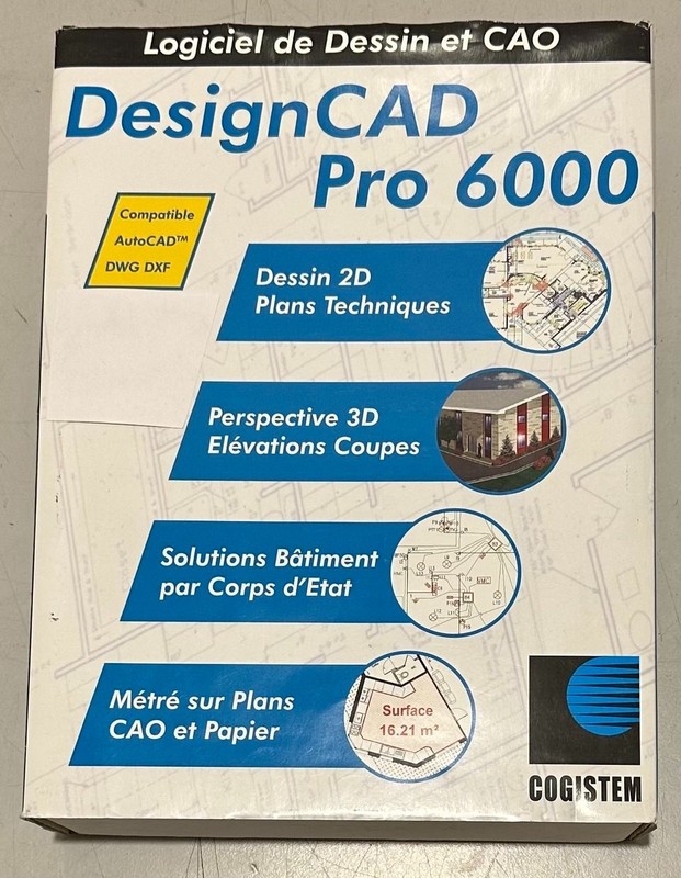 Cogistem Designcad Pro 6000 2D/3D CAO Software Product Key TIR D4