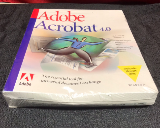 Adobe Acrobat 4.0 for Windows 22001201 ACRO, 4.0, WIN, RET UE,CD – NEW – SEALED