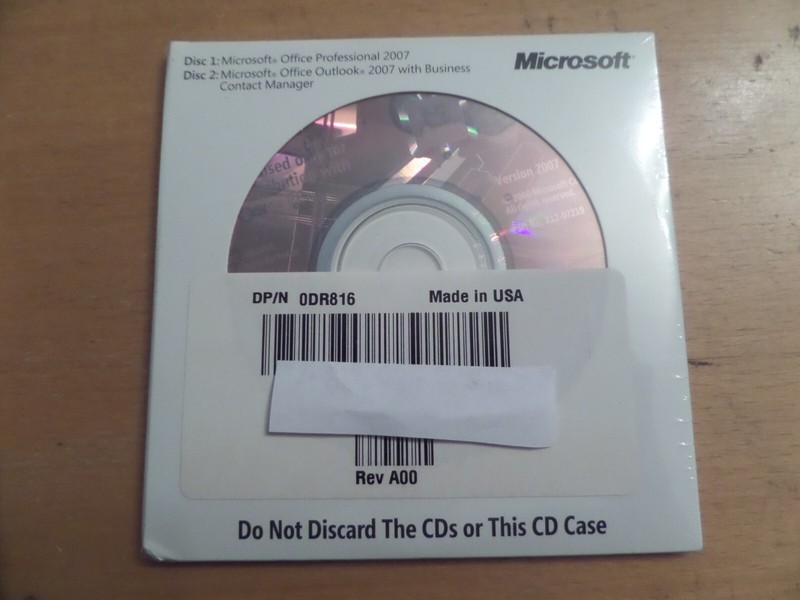 Microsoft Office 2007 Professional Edition + Office Outlook BRAND NEW SEALED