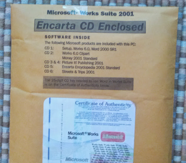 Microsoft Works Suite 2001 6 CD Set with COA & Product Key