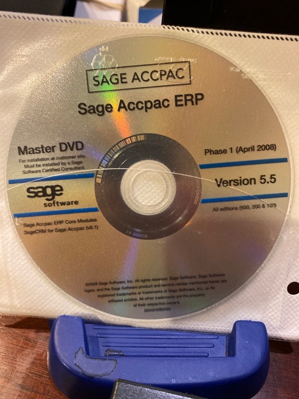 Brand New SAGE ACCPAC Extended Enterprise Suite v 5.5 Master 2DVDs. Never Used. gallery