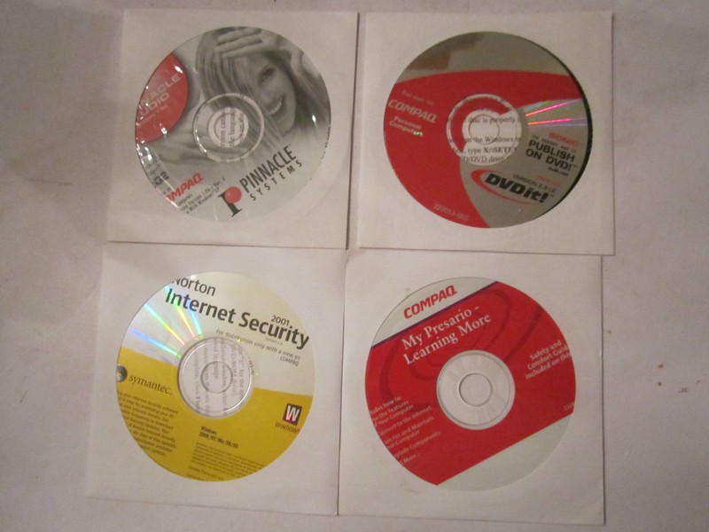 LOT OF 14 SOFTWARE CD – NEW – MICROSOFT, DELL, COMPAQ, PINNACLE & MORE