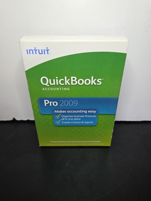 Intuit QuickBooks Pro 2009 Accounting Software Windows Complete W/ Manuals & Key