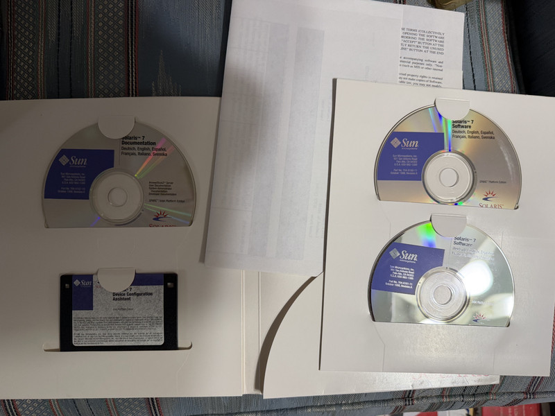 SUN MICROSYSTEMS SOLARIS 7 MEDIA OPERATING SYSTEM P/N 724-3144-01