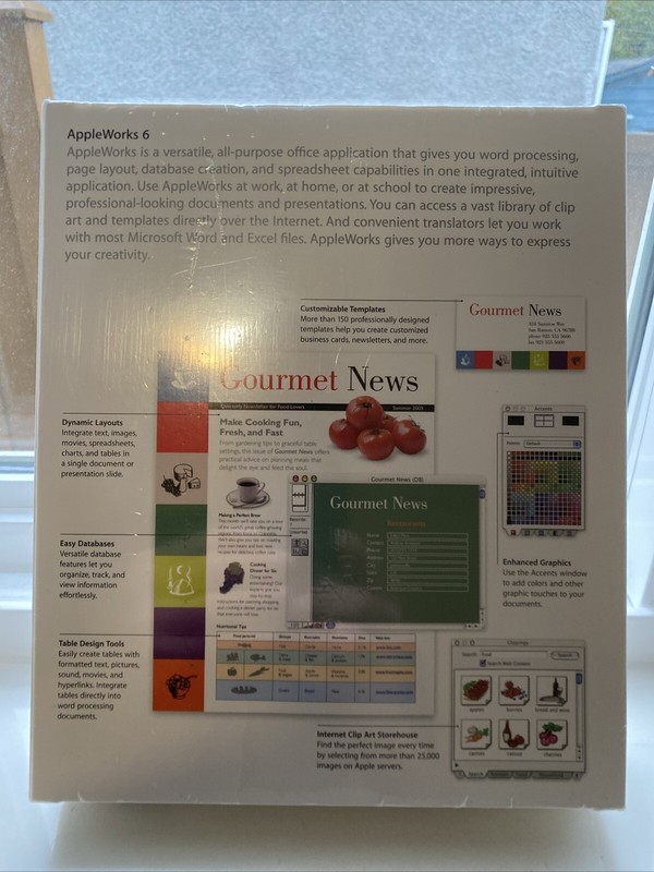 *NEW* Apple AppleWorks 6 Education Version 6.2.9 - M9053LL/A (2003) gallery