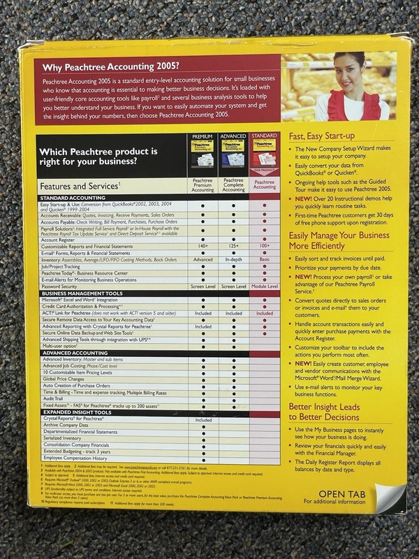 Vintage Sage Peachtree Accounting 2005 Windows PC Software gallery