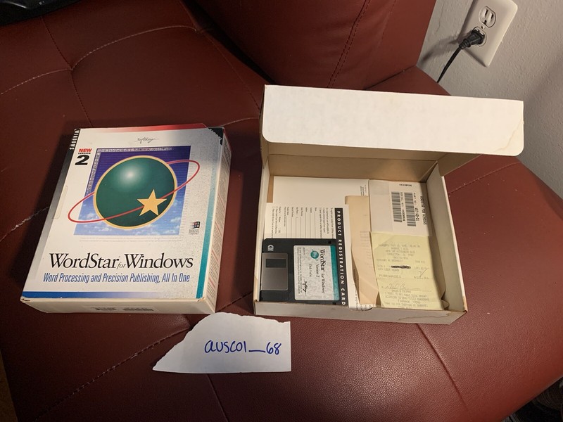 RARE WORD PROCESSING SOFTWARE WORDSTAR V.2 FOR WINDOWS microcomputers MS-DOS