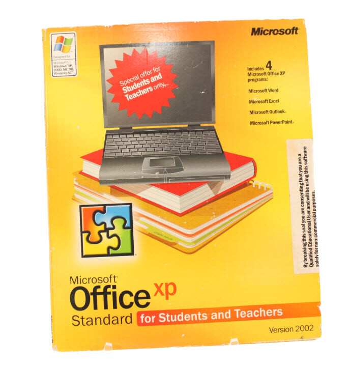 Microsoft Office XP Standard for Students and Teachers v2002 for Windows w/Key