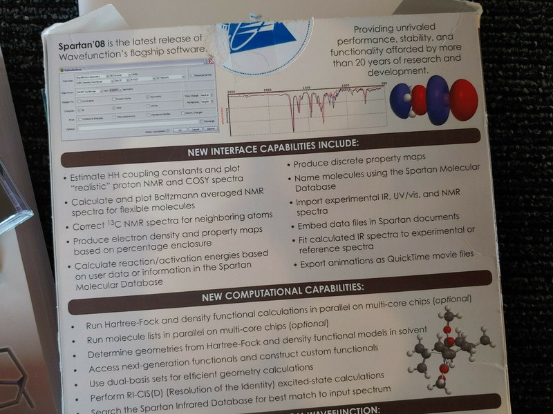 Spartan '08 Macintosh edition Wavefunction chemistry education software Q-CHEM gallery