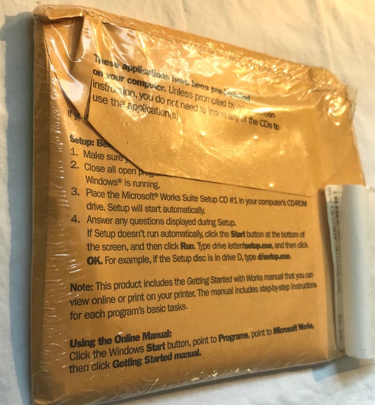 Microsoft Works Suite 2001, 6 CDs with product key, (NEW and SEALED) gallery