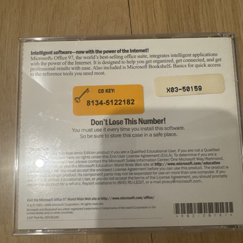 Microsoft Office 97 Professional Edition CD-ROM Key Code Product Key 1997 Suite gallery