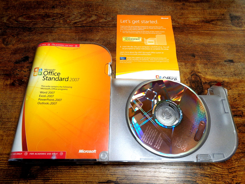 Microsoft Office Standard 2007 Word Excel Power Point Outlook Academic Use w KEY gallery