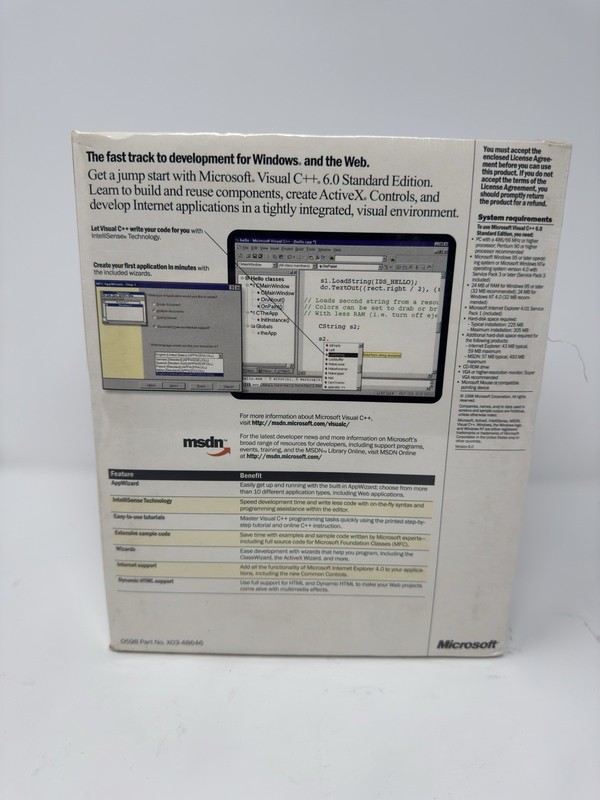 Microsoft Visual C++ 6.0 Standard Edition - SEALED NIP gallery