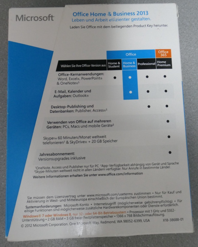 Microsoft Office Home & Business 2013 - PKC (Used, No Disk) gallery
