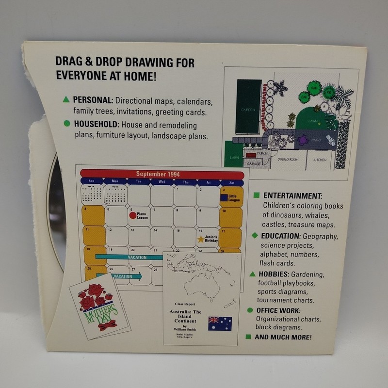 Vintage Microsoft Visio Home Software Disc Only Part 117638 Windows 3.1 Untested gallery