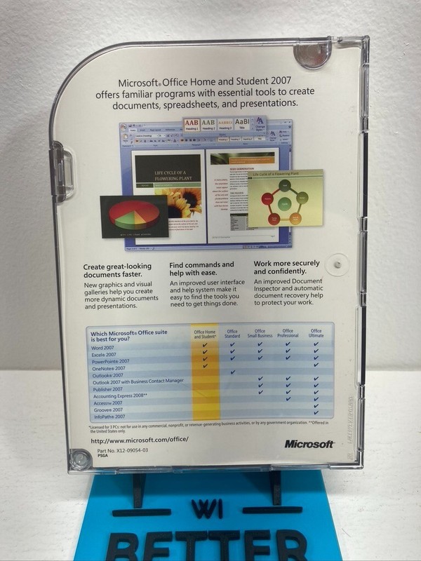 Microsoft Office 2007 Home and Student CD and Case With Activation Code Inside gallery