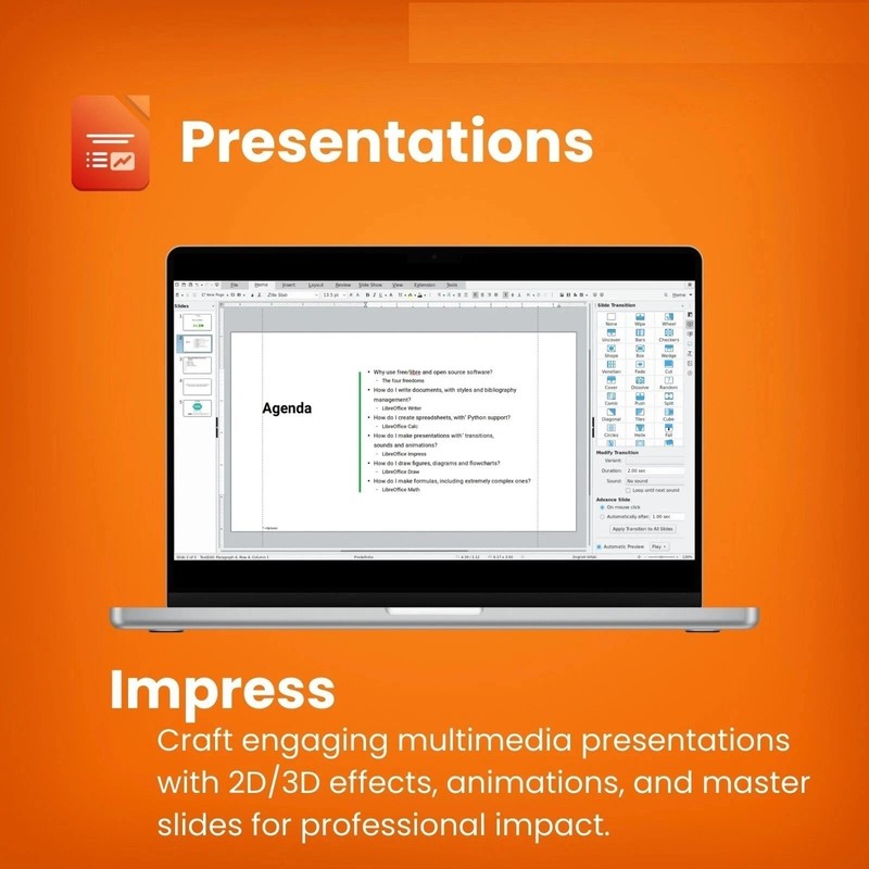 Libre Office 25.8 Software Suite for Windows-Word-Home-Student-Business gallery